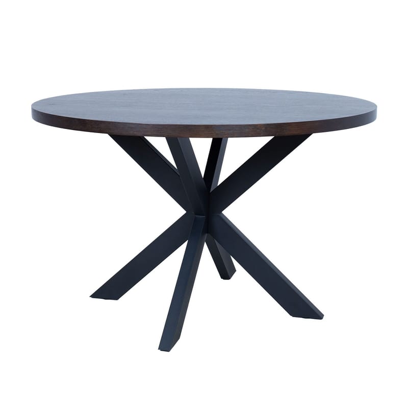 Spisebord HOME4YOU Vancouver 120x75 cm Svart røykfarget eik, Svart røkt eik