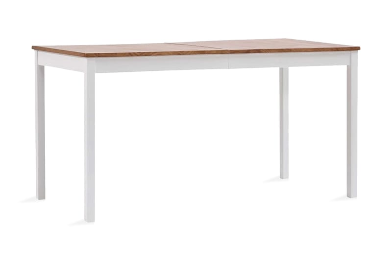 Spisebord hvit og brun 140x70x73 cm furu - Brun - Spisebord & kjøkkenbord