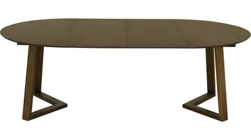 Spisebord Jämtorrås ø130/230 cm - Brunlakkert og hvitpigmentert eik - Møbler - Bord - Spisebord & kjøkkenbord