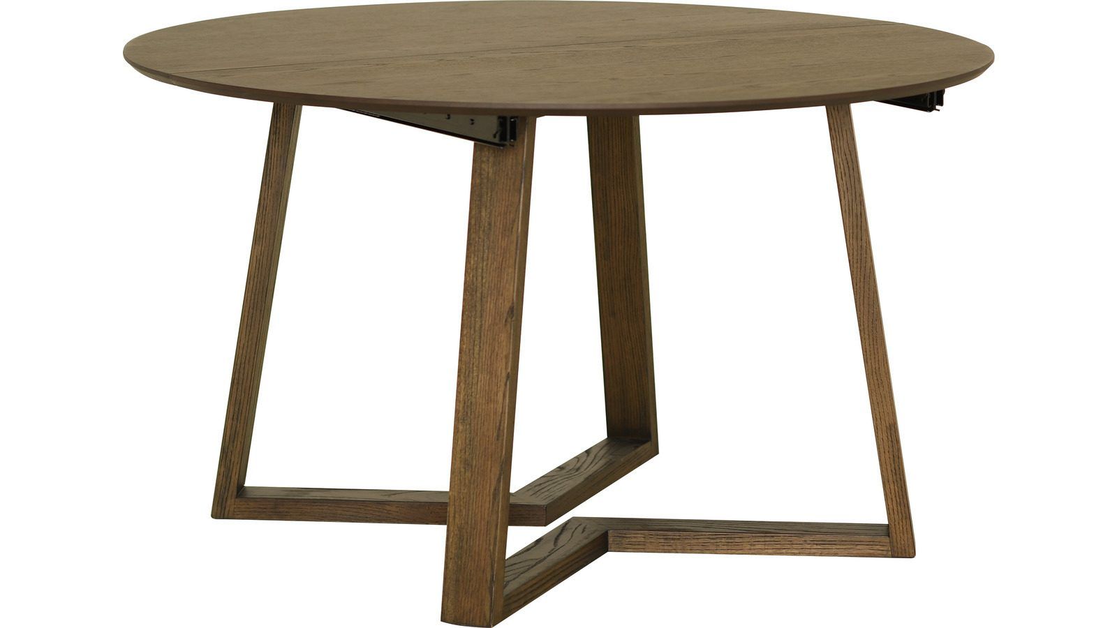 Spisebord Jämtorrås ø130/230 cm - Brunlakkert og hvitpigmentert eik