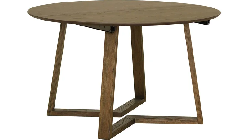 Spisebord Jämtorrås ø130/230 cm, Brunlakkert og hvitpigmentert eik