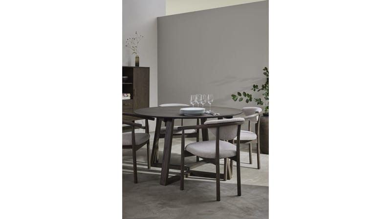 Spisebord Jämtorrås ø130/230 cm - Brunlakkert og hvitpigmentert eik - Møbler - Bord - Spisebord & kjøkkenbord