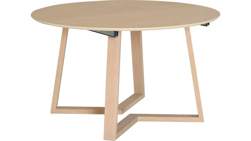 Spisebord Jämtorrås ø130/230 cm, Hvitpigmentert eik