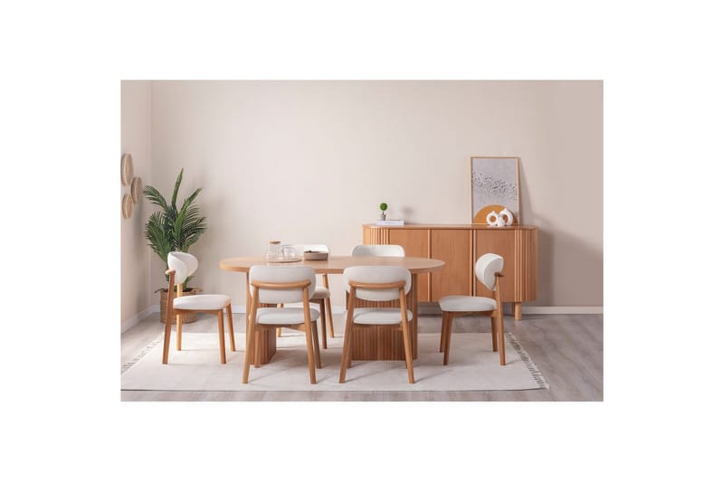 Spisebord Karela Bøk - Mellomfarget tre - Møbler - Bord - Spisebord & kjøkkenbord