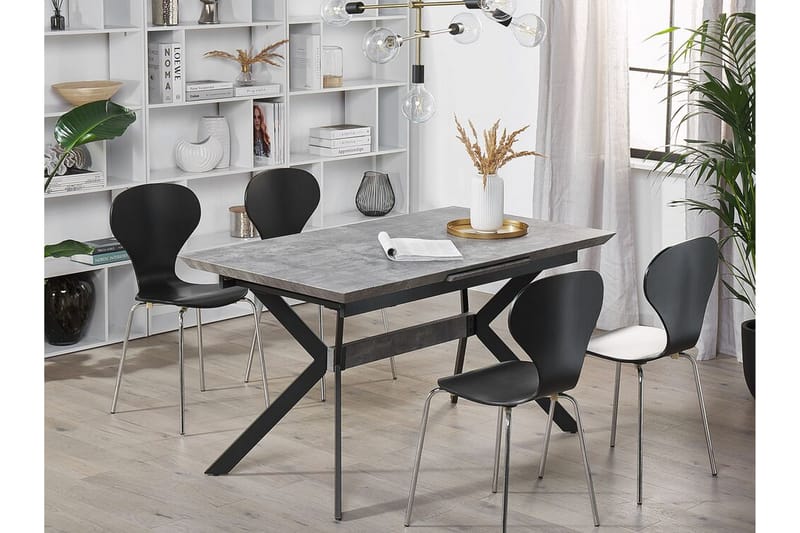 Abenson Spisebord 180 cm Sammenleggbart - Grå/Svart - Spisebord & kjøkkenbord - Sammenleggbart bord