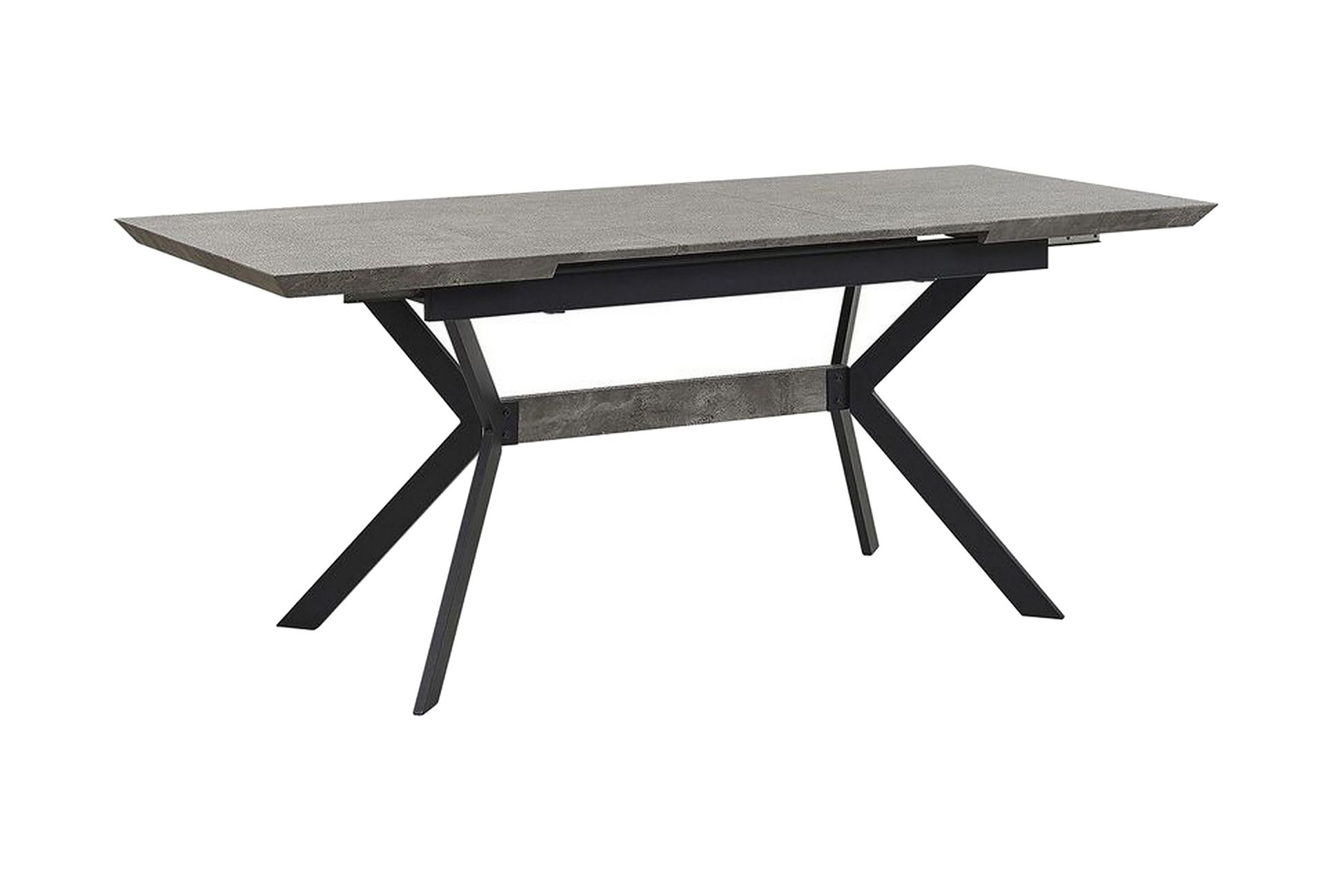 Abenson Spisebord 180 cm Sammenleggbart - Grå/Svart