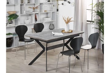 Abenson Spisebord 180 cm Sammenleggbart - Grå/Svart - Møbler - Bord - Spisebord & kjøkkenbord