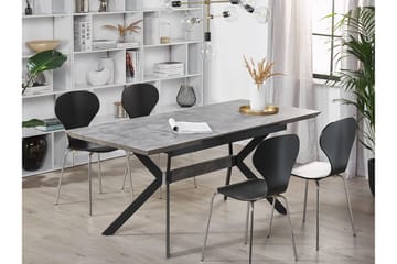 Abenson Spisebord 180 cm Sammenleggbart - Grå/Svart - Møbler - Bord - Spisebord & kjøkkenbord