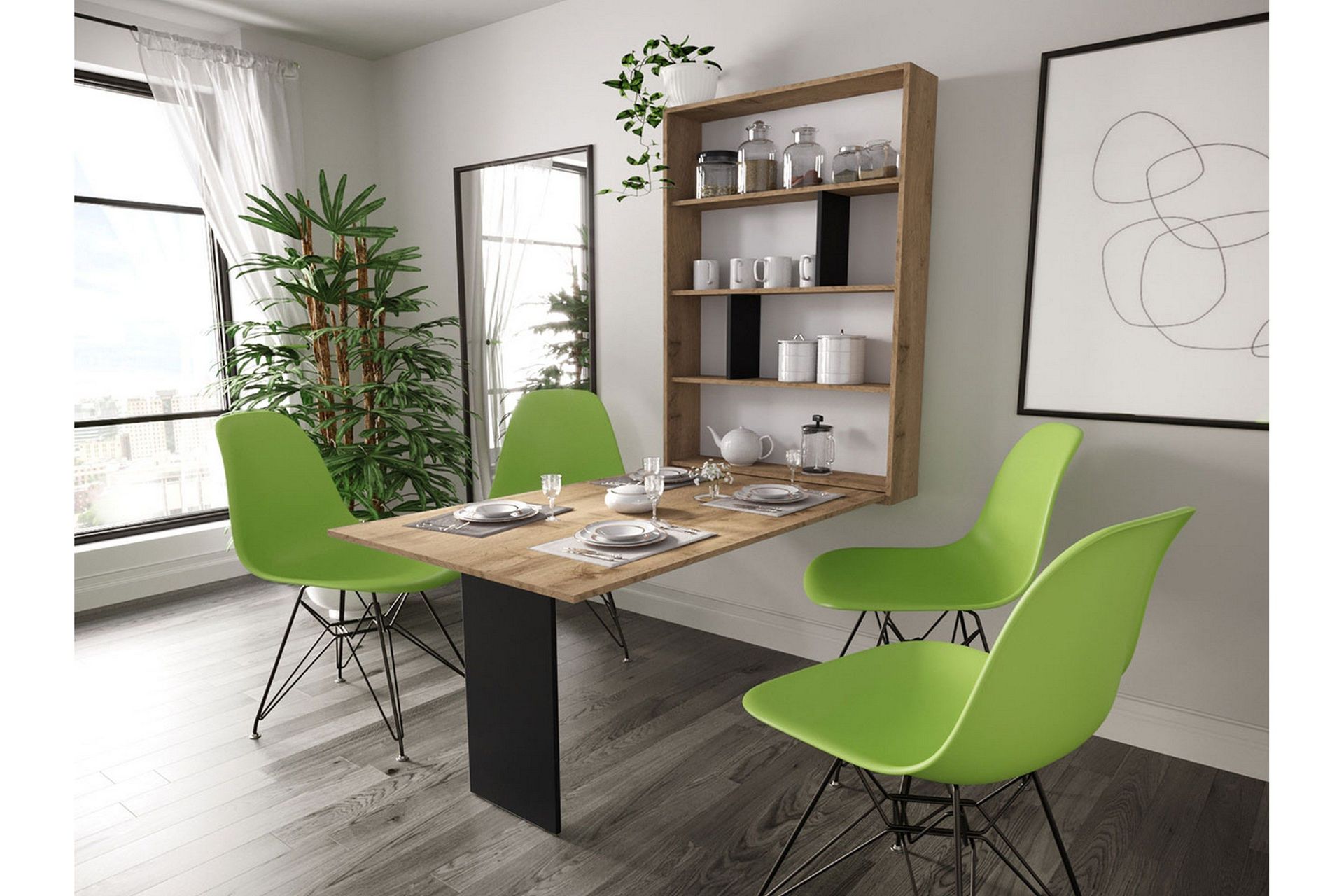 Abi Spisebord 149 cm - Tre / Natur / Svart