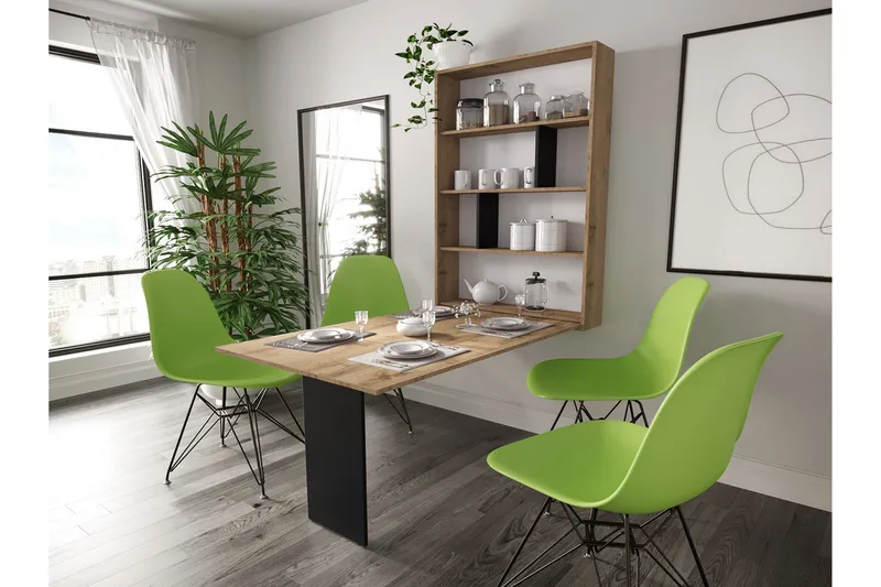 Abi Spisebord 149 cm - Tre / Natur / Svart - Møbler - Bord - Spisebord & kjøkkenbord