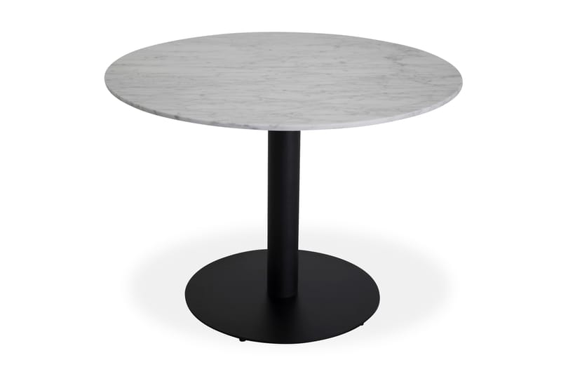 Admira Spisebord 106 cm Rundt Marmor Hvit/Svart - Spisebord & kjøkkenbord