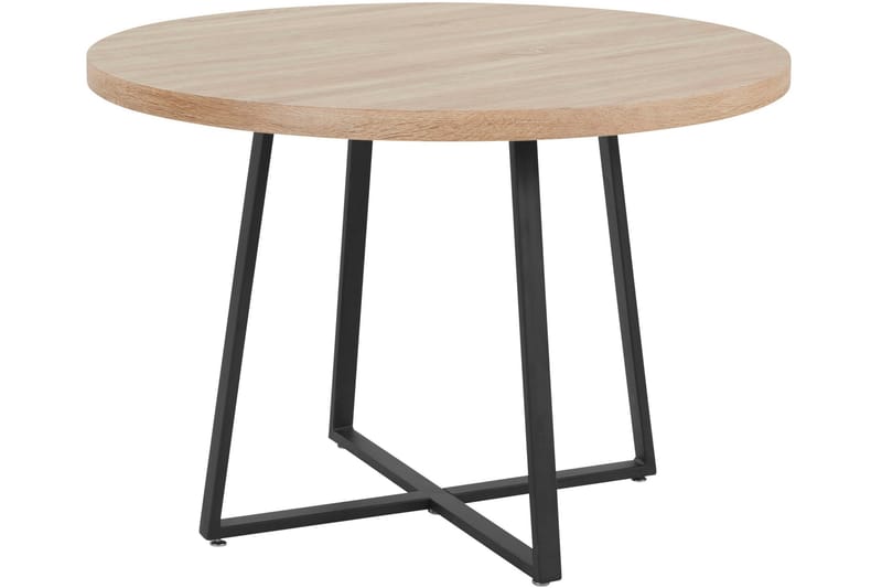 Agios Spisebord Rundt 110 cm - Natur/Svart - Spisebord & kjøkkenbord