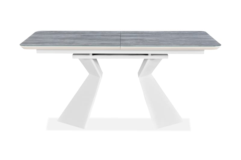 Aix Forlengningsbart Spisebord 160 cm Glass - Hvit - Spisebord & kjøkkenbord