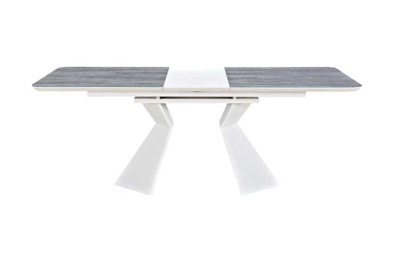 Aix Forlengningsbart Spisebord 160 cm Glass - Hvit - Spisebord & kjøkkenbord