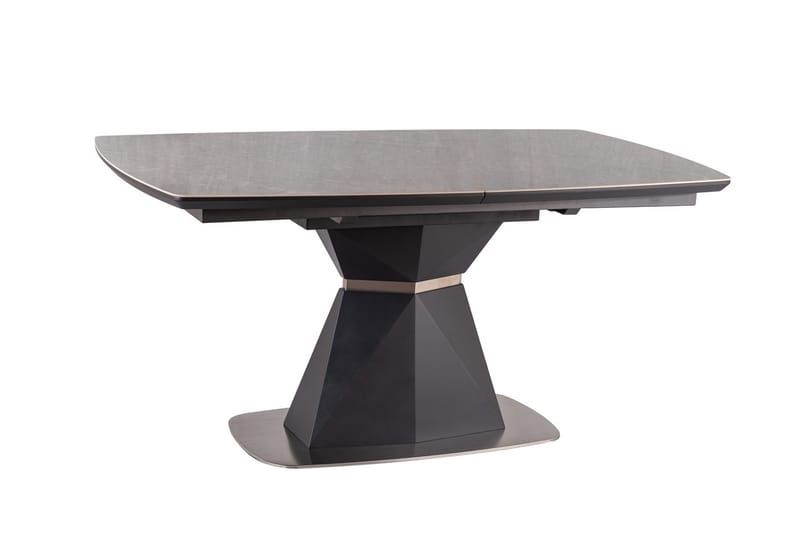 Alafia Forlengningsbart Spisebord 160 cm - Keramikk/Svart/Sølv - Spisebord & kjøkkenbord