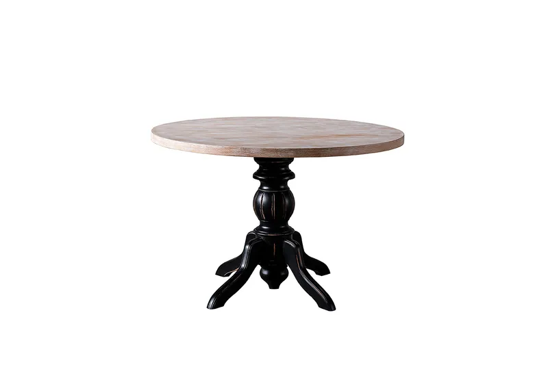 Albero Rundt Spisebord 115 cm med Tre- og Eikeutseende, Svart
