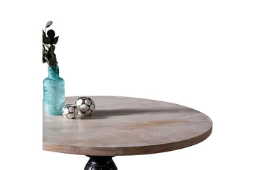 Albero Rundt Spisebord 115 cm med Tre- og Eikeutseende - Svart - Møbler - Bord - Spisebord & kjøkkenbord