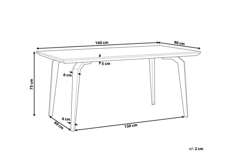 Amares Spisebord 160 cm - Mørkebrun - Spisebord & kjøkkenbord