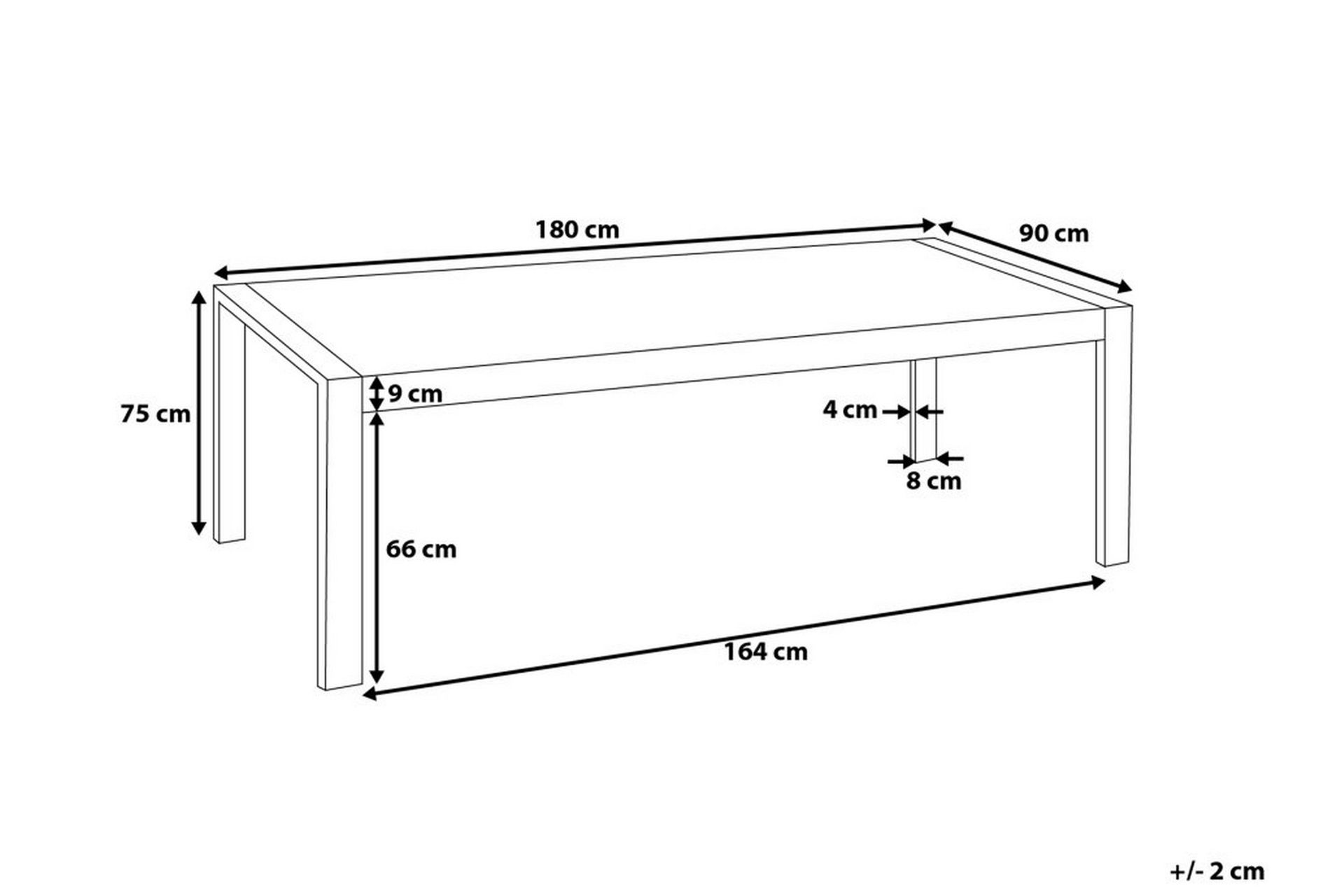 ARCTIC I Spisebord 180 cm - Hvit - Møbler - Bord - Spisebord & kjøkkenbord