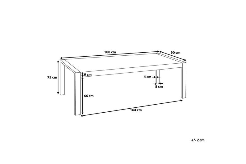 ARCTIC I Spisebord 180 cm - Hvit - Møbler - Bord - Spisebord & kjøkkenbord