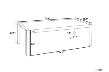 ARCTIC I Spisebord 180 cm - Hvit - Møbler - Bord - Spisebord & kjøkkenbord