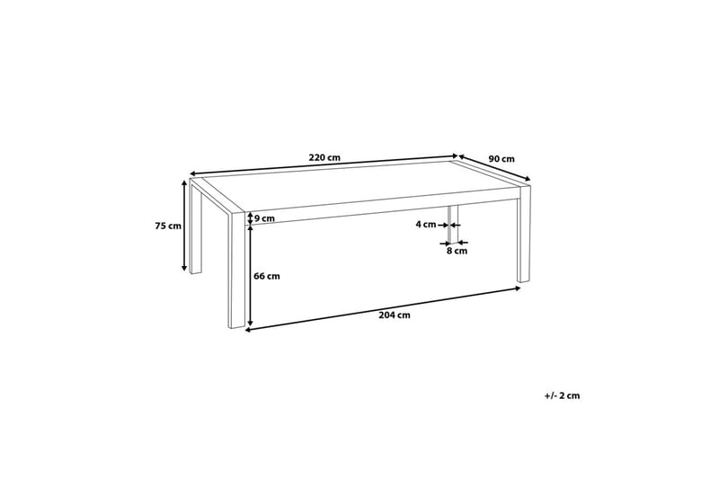 Arctic Spisebord 220 cm - Hvit - Møbler - Bord - Spisebord & kjøkkenbord