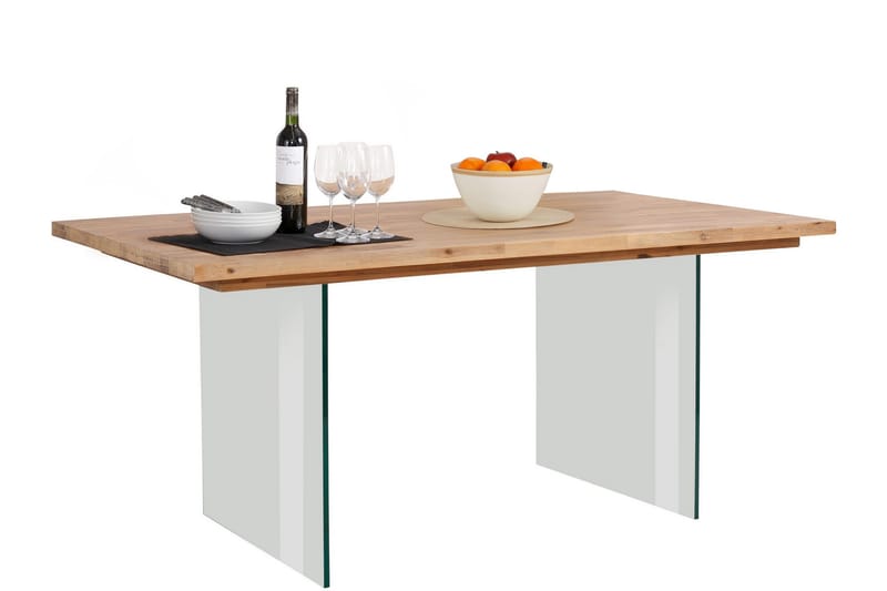 Arnau Spisebord 180 cm Glass - Akasie Beige - Møbler - Bord - Spisebord & kjøkkenbord