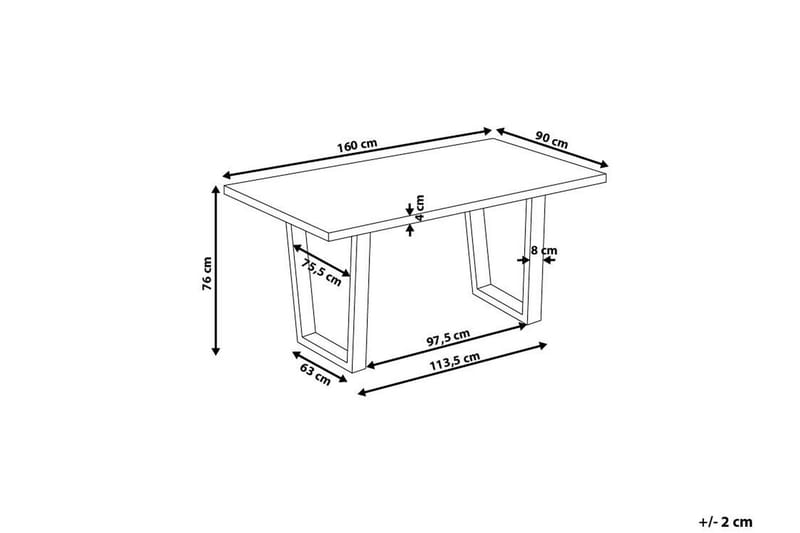 Austin Spisebord 160 cm - Brun - Spisebord & kjøkkenbord