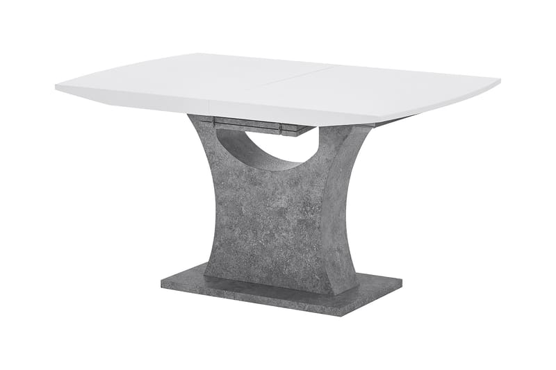 Azusa Forlengningsbart Spisebord 140 cm - Hvit/Grå - Spisebord & kjøkkenbord