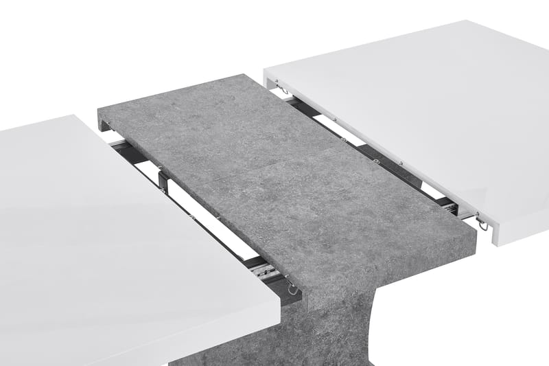 Azusa Forlengningsbart Spisebord 140 cm - Hvit/Grå - Spisebord & kjøkkenbord