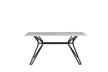 Ballina Spisebord 160 cm - Hvit / Svart - Møbler - Bord - Spisebord & kjøkkenbord