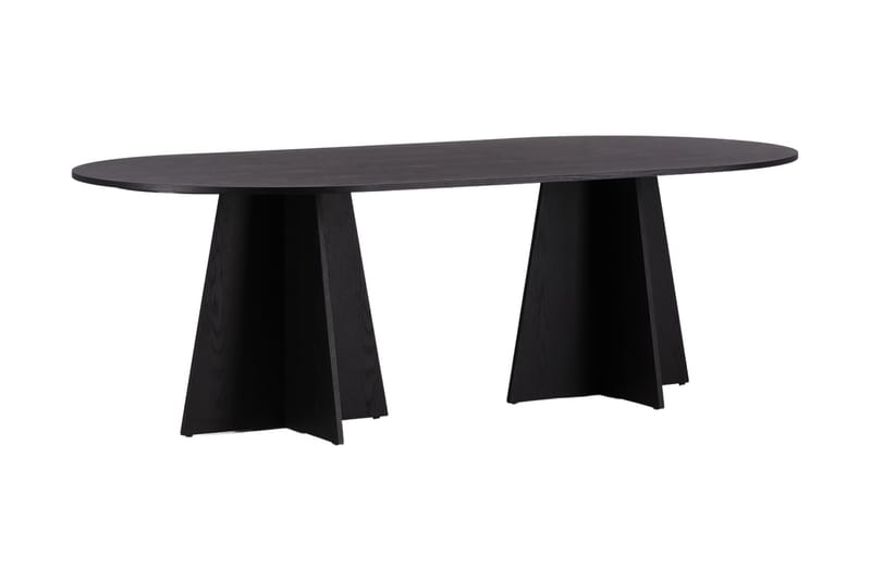 Bariso Spisebord 230x115x75 cm Oval - Svart - Spisebord & kjøkkenbord