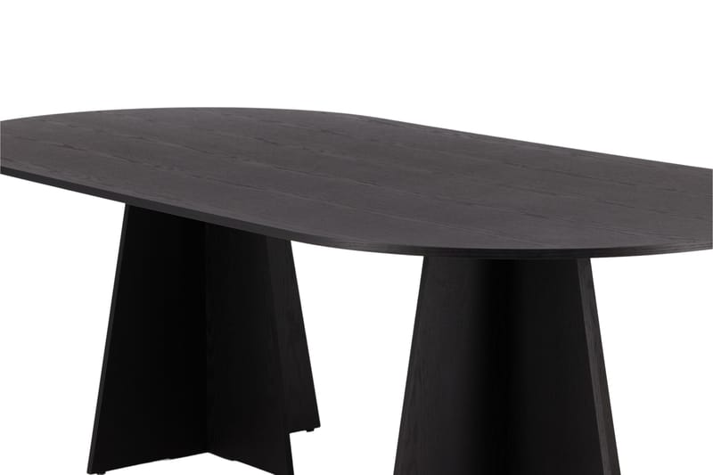 Bariso Spisebord 230x115x75 cm Oval - Svart - Spisebord & kjøkkenbord