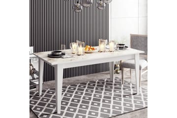 Bascle Rektangulært Spisebord 180 cm med Marmorutseende - Hvit - Møbler - Bord - Spisebord & kjøkkenbord