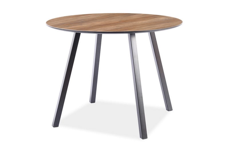 Belden Spisebord 100 cm Rundt - Natur/Svart - Møbler - Bord - Spisebord & kjøkkenbord