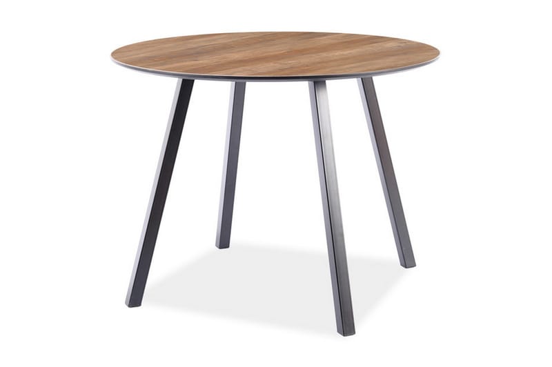 Belden Spisebord 100 cm Rundt - Natur/Svart - Spisebord & kjøkkenbord