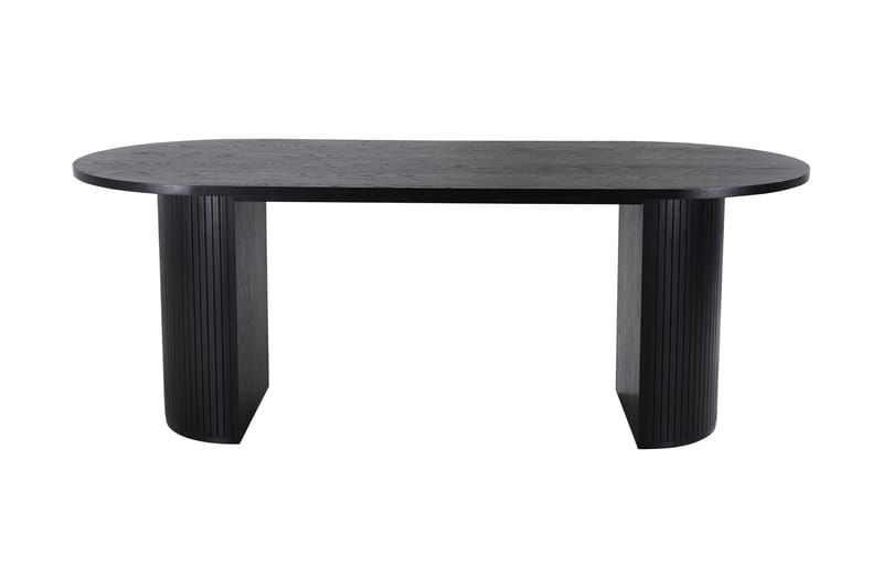 Biana Spisebord 200 cm Ovalt - Svart - Spisebord & kjøkkenbord - Sammenleggbart bord