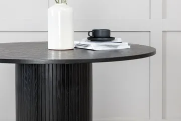 Bianca Rundt Spisebord 110 cm med Tre- og Valnøttutseende - Svart - Møbler - Bord - Spisebord & kjøkkenbord