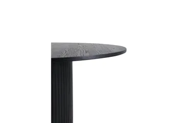 Bianca Rundt Spisebord 110 cm med Tre- og Valnøttutseende - Svart - Møbler - Bord - Spisebord & kjøkkenbord