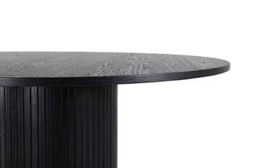 Bianca Rundt Spisebord 110 cm med Tre- og Valnøttutseende - Svart - Møbler - Bord - Spisebord & kjøkkenbord