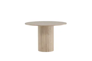 Bianca Spisebord 110 cm Rundt Beige - Møbler - Bord - Spisebord & kjøkkenbord