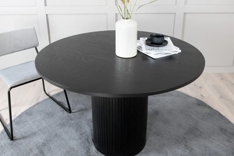 Bianca Spisebord 110 cm Rundt - Svart - Møbler - Bord - Spisebord & kjøkkenbord