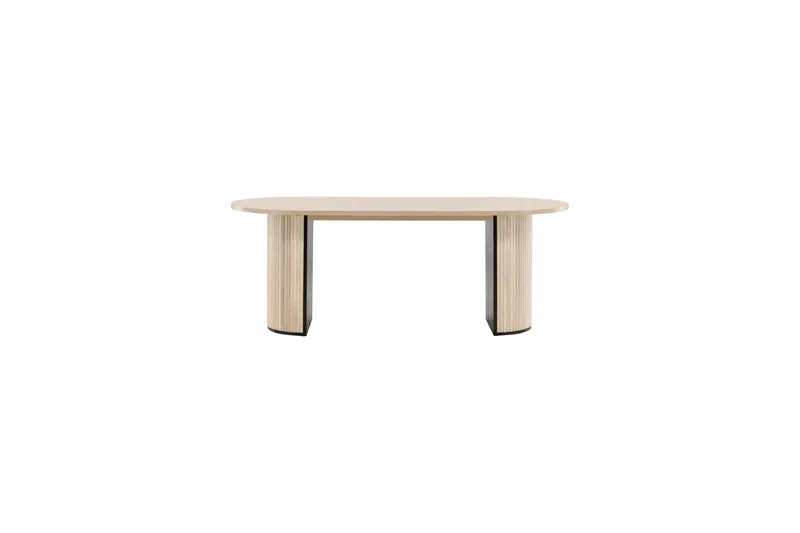 Bianca Spisebord 200 cm Ovalt - Beige - Møbler - Bord - Spisebord & kjøkkenbord