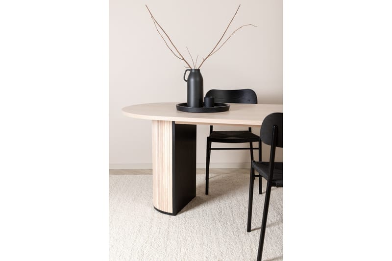 Bianca Spisebord 200 cm Ovalt - Beige - Møbler - Bord - Spisebord & kjøkkenbord