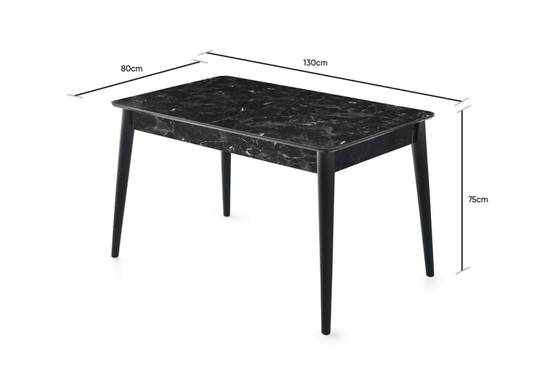 Bingdi Spisebord 130 cm - Antrasitt - Møbler - Bord - Spisebord & kjøkkenbord