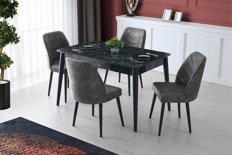 Bingdi Spisebord 130 cm - Antrasitt - Spisebord & kjøkkenbord