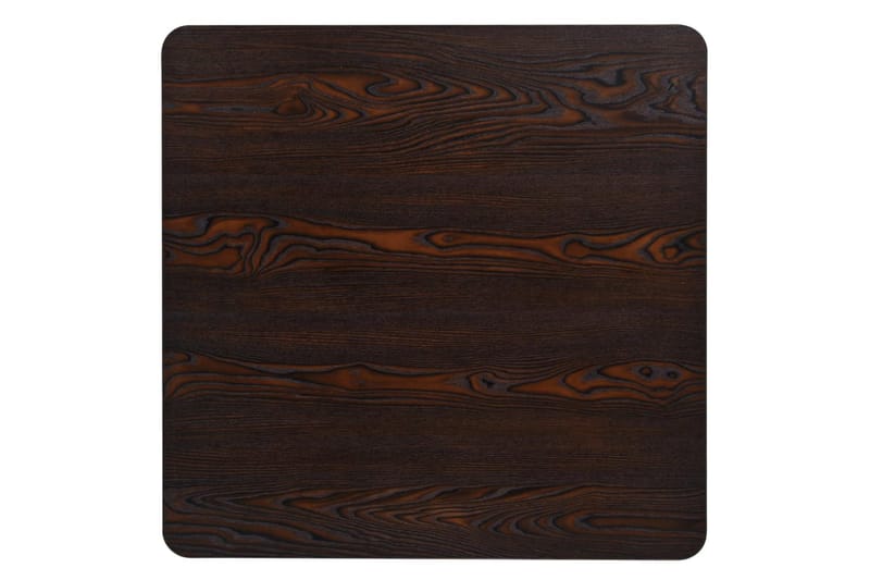 Bistrobord MDF og stål firkantet 80x80x75 cm mørk aske - Mørkebrun - Møbler - Bord - Spisebord & kjøkkenbord