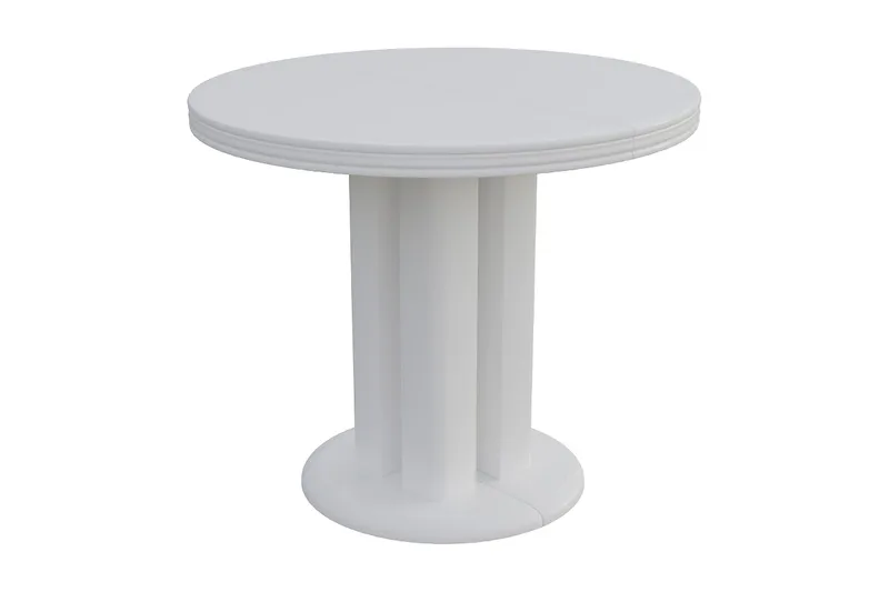 Blumea Lite Uttrekkbart Rundt Spisebord 90 cm, Hvit