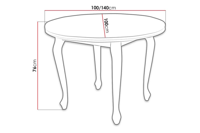 Boletus Spisebord 100x100x78 cm - Eik - Spisebord & kjøkkenbord