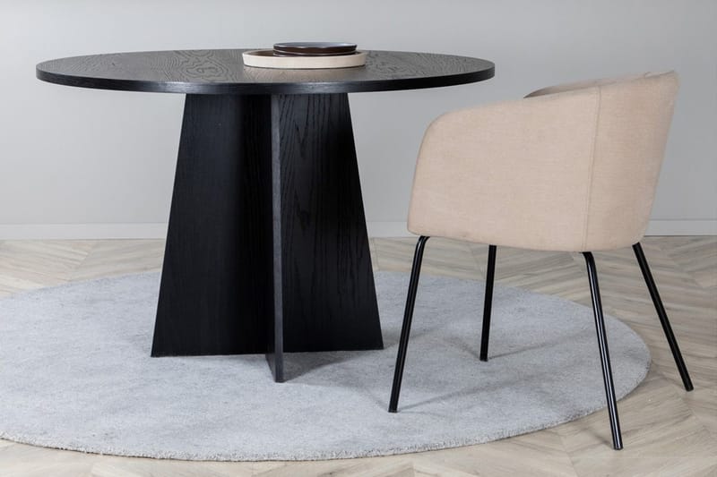 Bootcut Spisebord 110 cm Rundt - Sort - Møbler - Bord - Spisebord & kjøkkenbord